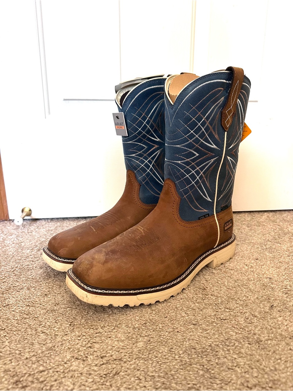 Ariat Men's Activator Waterproof Dusted Brown Steel Toe Work Boot